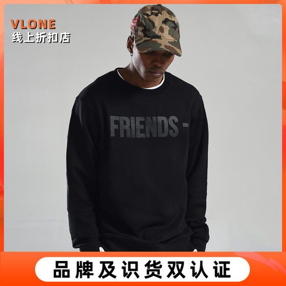 VLONE 春秋季圆领卫衣 秋 男女同款 黑色 经典大LOGO