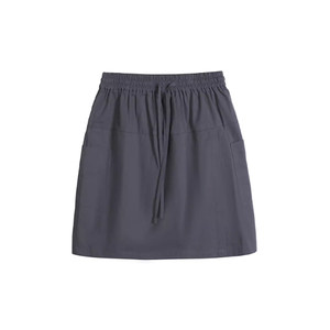 
Gray five-point comfortable and loose wide-leg skirt pants plus size women's fat mm summer work wear casual sports shorts skirt