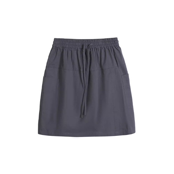 
Gray five-point comfortable and loose wide-leg skirt pants plus size women's fat mm summer work wear casual sports shorts skirt