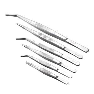 
Yueshunxing stainless steel medical tweezers surgical dressing tweezers round tip pointed elbow succulent clip laboratory tweezers