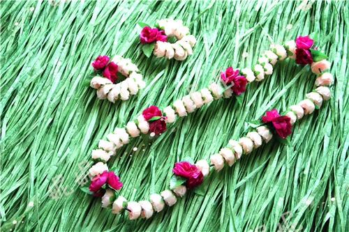 Гавайи Skust Dance Performance Beach Flower Circle Set Set Hawaiian Hula Flower Lei
