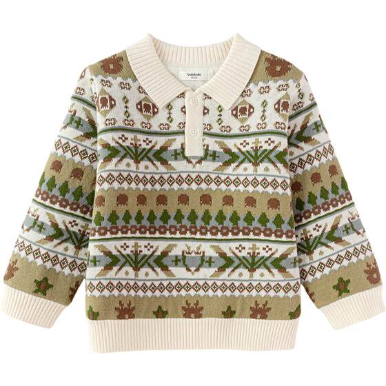 
[Same style in shopping mall] Balabala boys' sweater baby thickened sweater autumn and winter children's clothing children's pullover