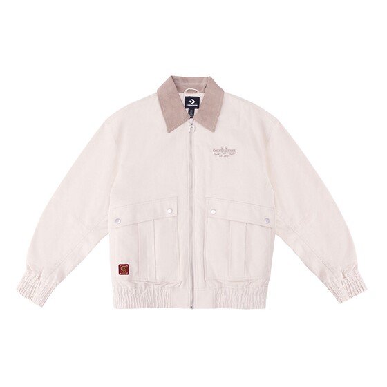 
Converse Men's Cotton Clothes Take Off in the Year of the Horse New Product New Year's Exclusive Zipper Puller Embroidered Lapel Jacket MCJ394-W9F