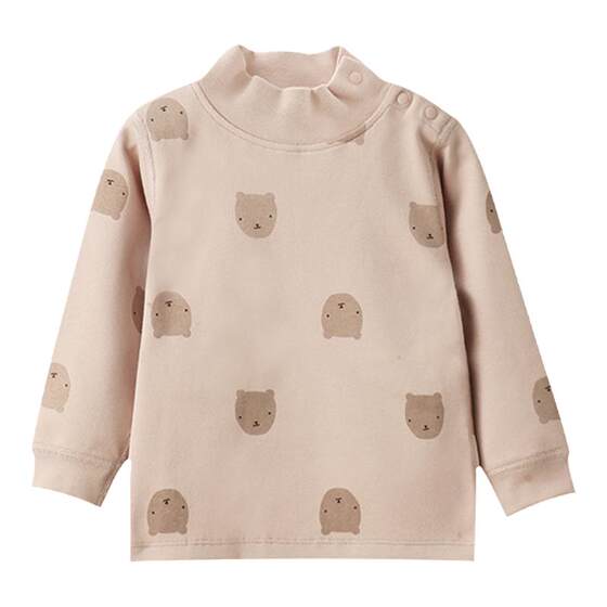 
Walibi baby bottoming shirt spring and autumn long-sleeved boys and girls tops baby clothes winter children half turtle neck T-shirt