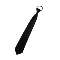 Male And Female Students Red Blue Black Monochrome Solid Color Professional Work Formal Wear Easy To Pull Lazy Tie Zipper Leisure