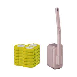 Bathroom wall-mounted self-cleaning brush can replace brush head
