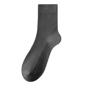 
Pick up socks bamboo fiber socks men's mid-calf socks autumn antibacterial, deodorant, breathable and sweat-absorbent business black boat socks for men