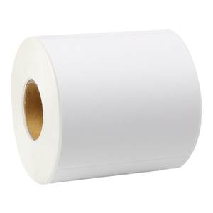 
Copper plate self-adhesive label paper 100*30 40 50 60 70 75 80 90 120 150 custom blank barcode printing paper roll custom logistics tag label sticker barcode paper