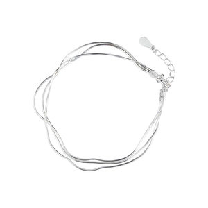 
Three-layer snake bone bracelet for women 925 sterling silver student simple temperament fresh best friend ins cold style versatile bracelet