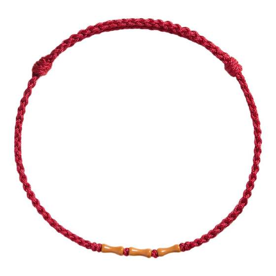 
Year of the Horse, zodiac year, red rope bracelet, cinnabar, bamboo, peach wood bracelet, landing anklet, braided good luck bracelet for women 2026