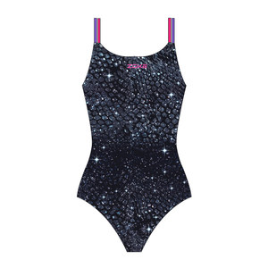 
Chauke swimsuit for women in hot springs and racing swimming pools, high-end 2025 new one-piece large size gilded black