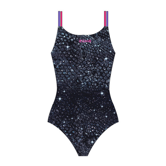 
Chauke swimsuit for women in hot springs and racing swimming pools, high-end 2025 new one-piece large size gilded black
