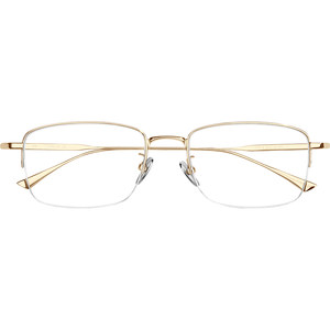 
Leshen light luxury pure titanium old money style myopia glasses for men can be equipped with ultra-light and elegant half-frame gold wire frame frames