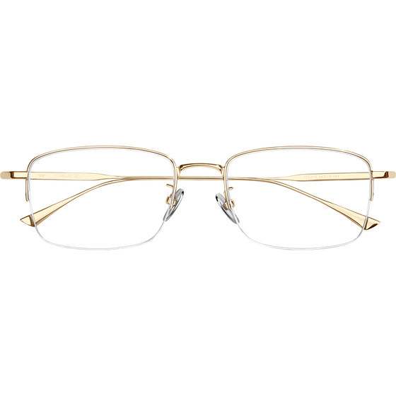 
Leshen light luxury pure titanium old money style myopia glasses for men can be equipped with ultra-light and elegant half-frame gold wire frame frames