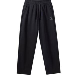 Camel men's casual knitted trousers for men's outdoor new autumn and winter pure cotton black straight sports pants loose