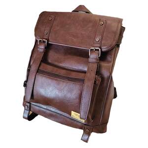 Tide brand leather men's backpack large -capacity travel bag backpack student schoolbag casual tide computer bag men's bag women