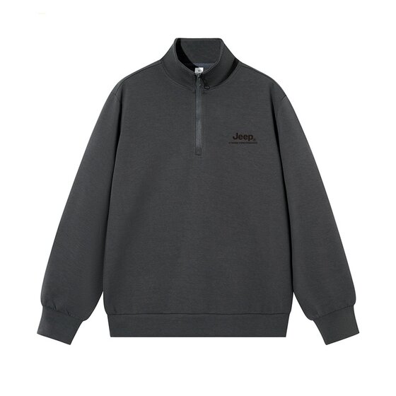 
Jeep half-zip sweatshirt men's official warm long-sleeved T-shirt loose stand-up collar outdoor sports men's spring