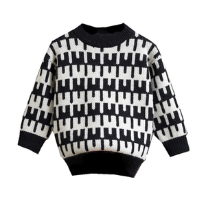 
Children's sweater boys knitted sweater autumn and winter new thickened velvet boys pullover sweater outside baby top