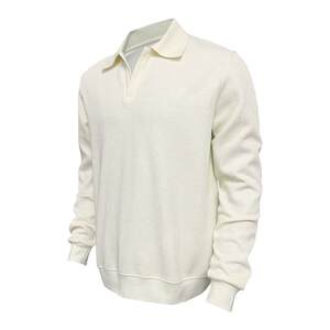 
Light Weight American seagull collar POLO strong shoulder long-sleeved T-shirt stretch heavy stiff top for men