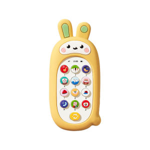 Children's mobile phone toys can bite baby puzzle early teaching 01 -year -old 2 baby simulation model music phone