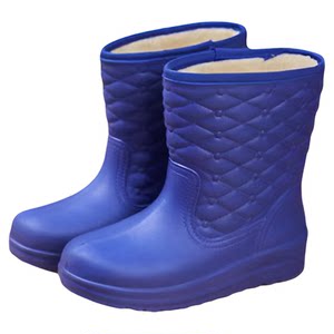 Plove rain boots in winter men and women EVA with cotton shoes, car washing, snow, snow -keeping, warming mid -tube kitchen rain boots thickened
