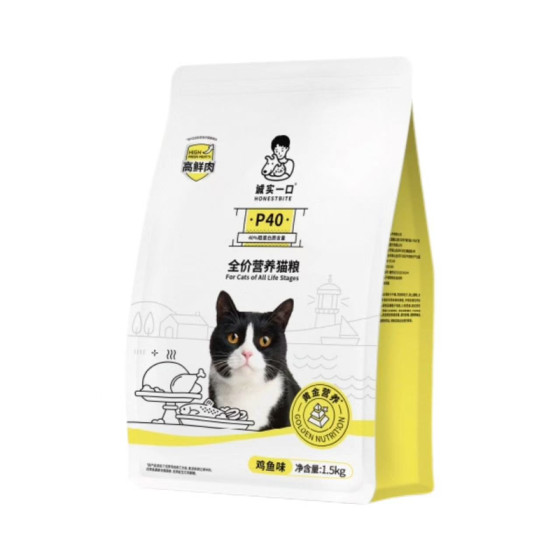 
Honest P40 full price cat food 1.5kg high fresh meat long meat hair gills all stage cat staple food