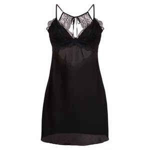 
LA Pink Worry* Thin lace-edged backless gentle feminine nightgown pure sexy sexy comfortable nightgown