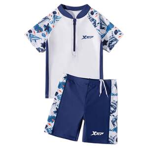 
Xtep children's swimsuit boys medium and large children split swimsuit teen boys professional hot spring swimming trunks set