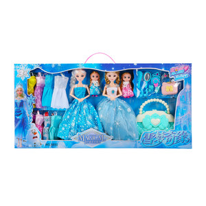 
Princess Elsa doll toy girl sack set big gift box dress-up doll children 2025 new Aisha