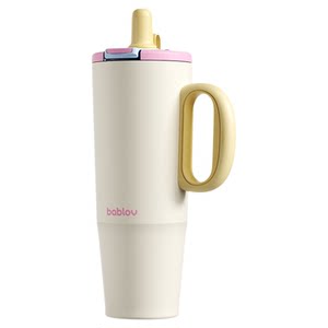 
bablov Big Mac thermos cup for girls large-capacity straw cup gift ice cup cup high-looking car water cup