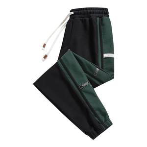 
Pants men's trendy brand pure cotton sports trousers autumn and winter velvet thickened contrasting color large size sweatpants students casual leggings