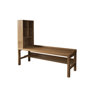 
Solid wood desk bookcase integrated wall-mounted double-layer study workbench office desk study table computer table bedroom home