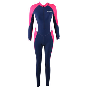 
One-piece swimsuit for women, long-sleeved trousers, sun protection, belly-covering, slimming, conservative hot spring plus size one-piece snorkeling diver suit