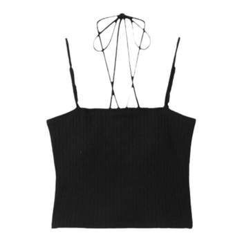 
SNIDEL lace-up knitted sling vest top
