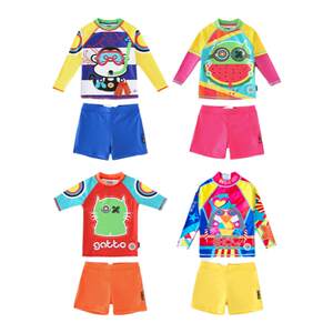 Krio Children's Swimsuit Boys Top Swimming Broken Sleeping Swimming Swimming Children's Sunscreen Surfing Diving Wide
