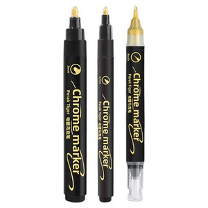 
Thunder Tiger electroplated gold marker pen super metallic reflective electroplating pen diy gundam model mecha hand figure color change painting tool car repair paint pen waterproof and non-fading