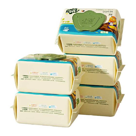 
Zichu baby hand and mouth wipes children's butt wet tissues for babies 80 pumps 5 packs affordable package