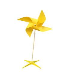 Rotating Windmill Outdoor Decoration Four-leaf Windmill With Seat B&b Windmill Four Corners Plastic Solid Color Without Color Difference Garden Cutting Floor