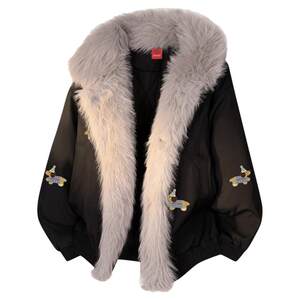 
Charles Heart Mountain Carving Cotton Coat for Men and Women Winter Plush Warm Dachshund Print Casual Couple Coat Trendy