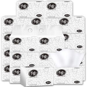 
Qianwei large size tissue paper full box napkin tissue household family pack affordable pack mother and baby tissue paper 24 packs 400 sheets