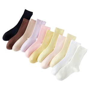 
Ant Classmates [Anti-pilling and Boneless] Postpartum Socks Thin Sweat-Absorbent Cotton Socks Solid Color Versatile Casual Long Socks