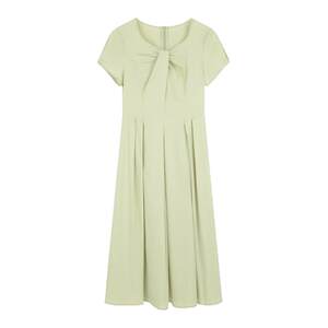 
Solighter French retro v-neck kink shirt dress summer 2025 new temperament waist-hugging long skirt