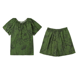 
Anti-bump cotton silk pajamas for women 2026 new summer short-sleeved shorts suit home clothes young people wear thin