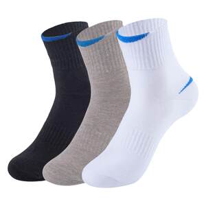 Sports socks running casual basketball thickened anti-slip socks anti-odor quick-drying outdoor men's mid-tube long trendy socks