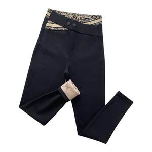 Caviar sauce, lumbar light, warm blessing butterfly small black pants, wearing velvet high waist, thin waist, thin feet pencil bottom pants
