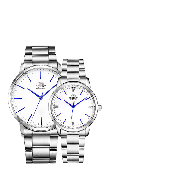 Orient东方双狮全自动机械手表钢带进口时尚情侣手表机械腕表
