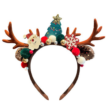 Headband Christmas new headwear forest style elk headband