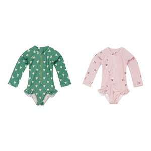 
Girls ins one-piece swimsuit summer baby girl long sleeve sun protection quick-drying swimsuit little girl cute swimsuit trendy
