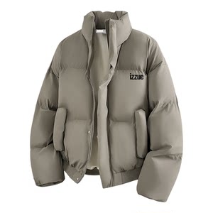 
itizzue autumn and winter stand-up collar thickened short cotton jacket men's youth outdoor cold-proof and warm couple bread suit Y