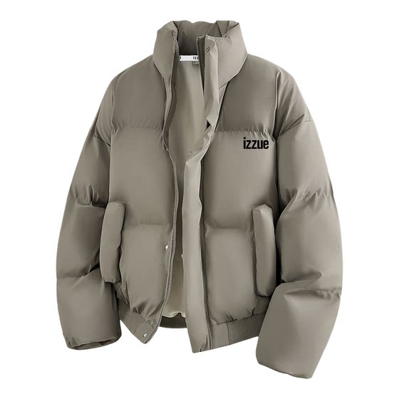 
itizzue autumn and winter stand-up collar thickened short cotton jacket men's youth outdoor cold-proof and warm couple bread suit Y